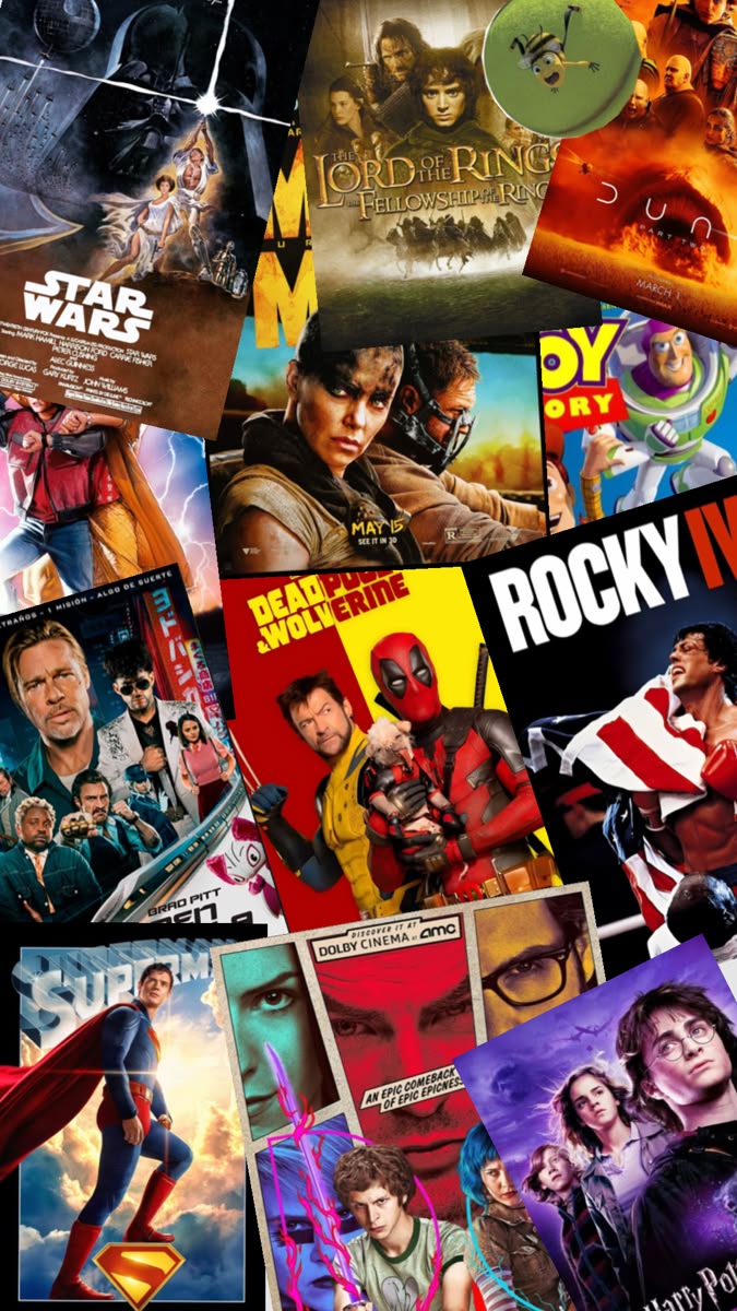 Hollywood movie poster collage