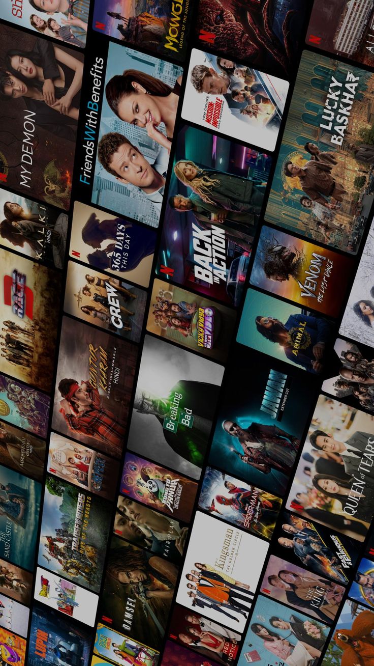 Movie and series poster wall